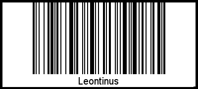 Der Voname Leontinus als Barcode und QR-Code