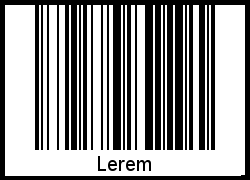 Interpretation von Lerem als Barcode