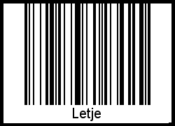 Letje als Barcode und QR-Code