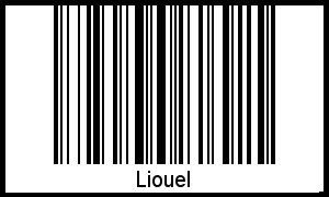 Der Voname Liouel als Barcode und QR-Code