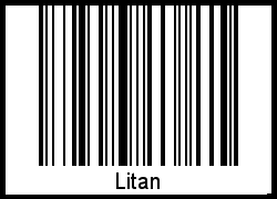 Barcode des Vornamen Litan