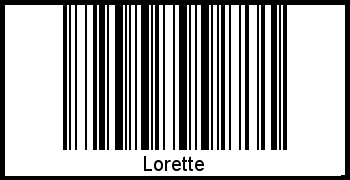 Interpretation von Lorette als Barcode