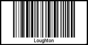 Loughton als Barcode und QR-Code