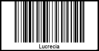 Der Voname Lucrecia als Barcode und QR-Code