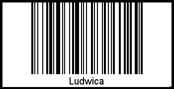 Der Voname Ludwica als Barcode und QR-Code