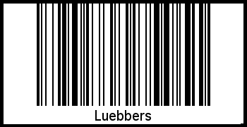 Barcode des Vornamen Luebbers