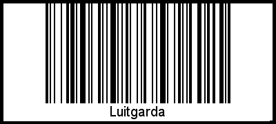 Luitgarda als Barcode und QR-Code