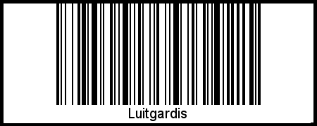Barcode des Vornamen Luitgardis