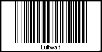 Luitwalt als Barcode und QR-Code