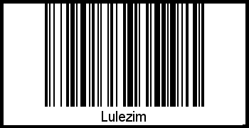 Barcode des Vornamen Lulezim