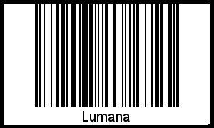 Barcode des Vornamen Lumana