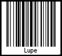 Barcode-Foto von Lupe