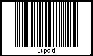 Der Voname Lupold als Barcode und QR-Code