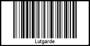 Lutgarde als Barcode und QR-Code