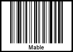 Barcode des Vornamen Mable