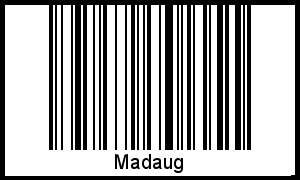 Barcode des Vornamen Madaug