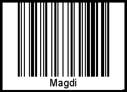 Barcode des Vornamen Magdi