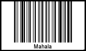 Barcode des Vornamen Mahala