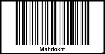 Mahdokht als Barcode und QR-Code