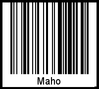 Maho als Barcode und QR-Code