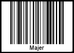 Majer als Barcode und QR-Code