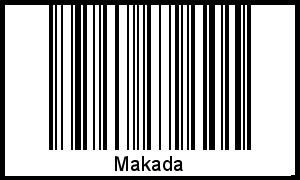 Barcode des Vornamen Makada