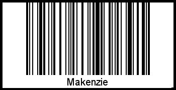 Makenzie als Barcode und QR-Code