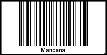 Der Voname Mandana als Barcode und QR-Code