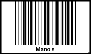 Barcode des Vornamen Manols