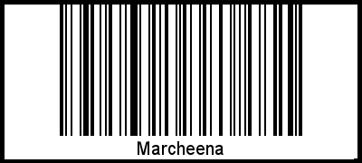 Marcheena als Barcode und QR-Code