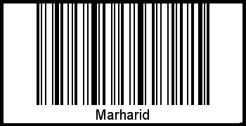 Barcode des Vornamen Marharid