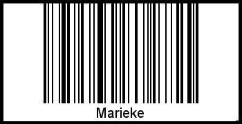 Der Voname Marieke als Barcode und QR-Code