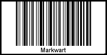 Barcode des Vornamen Markwart