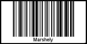 Barcode des Vornamen Marshely