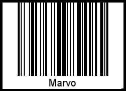 Der Voname Marvo als Barcode und QR-Code