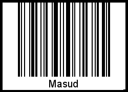 Barcode des Vornamen Masud