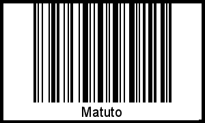 Der Voname Matuto als Barcode und QR-Code