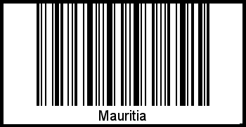 Barcode des Vornamen Mauritia