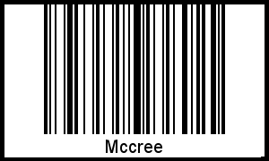 Barcode des Vornamen Mccree