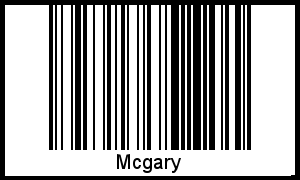 Der Voname Mcgary als Barcode und QR-Code