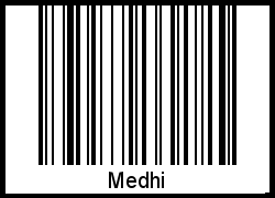 Barcode des Vornamen Medhi