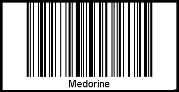 Der Voname Medorine als Barcode und QR-Code