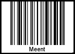 Barcode des Vornamen Meent