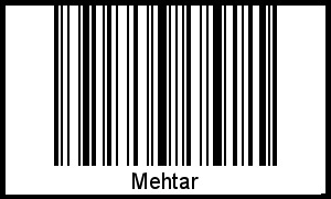 Interpretation von Mehtar als Barcode