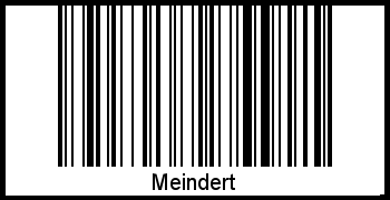 Der Voname Meindert als Barcode und QR-Code