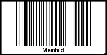 Meinhild als Barcode und QR-Code