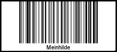 Barcode des Vornamen Meinhilde