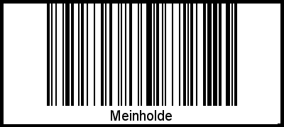 Barcode des Vornamen Meinholde