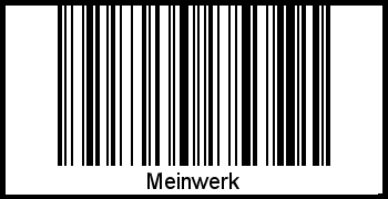 Der Voname Meinwerk als Barcode und QR-Code