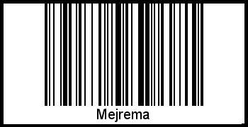 Mejrema als Barcode und QR-Code